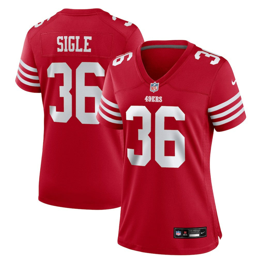 Marques Sigle San Francisco 49ers Women's Team Game Jersey - Scarlet cheap