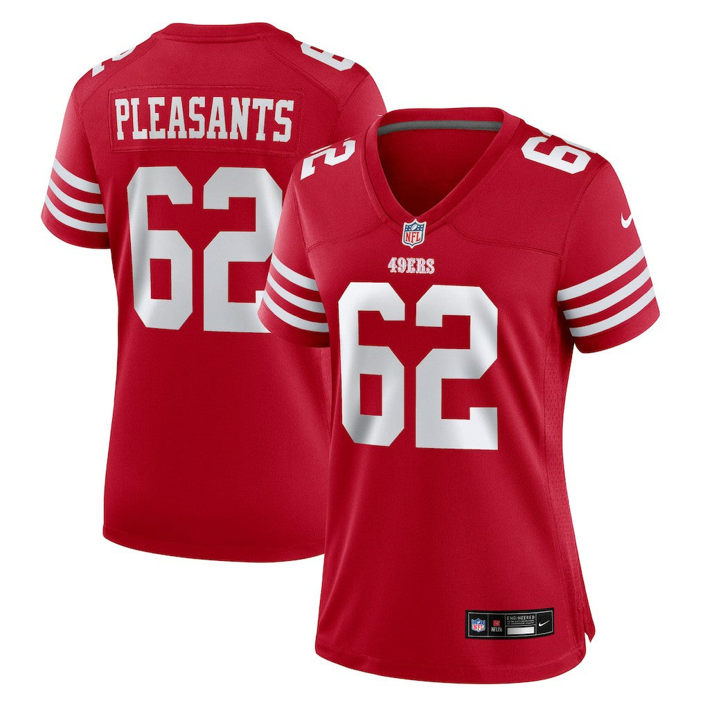 Austen Pleasants San Francisco 49ers Women's Team Game Jersey - Scarlet discount