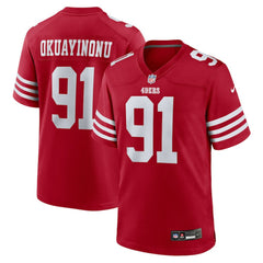 Sam Okuayinonu San Francisco 49ers Team Game Jersey - Scarlet cheap