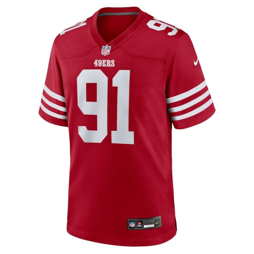Sam Okuayinonu San Francisco 49ers Team Game Jersey - Scarlet cheap