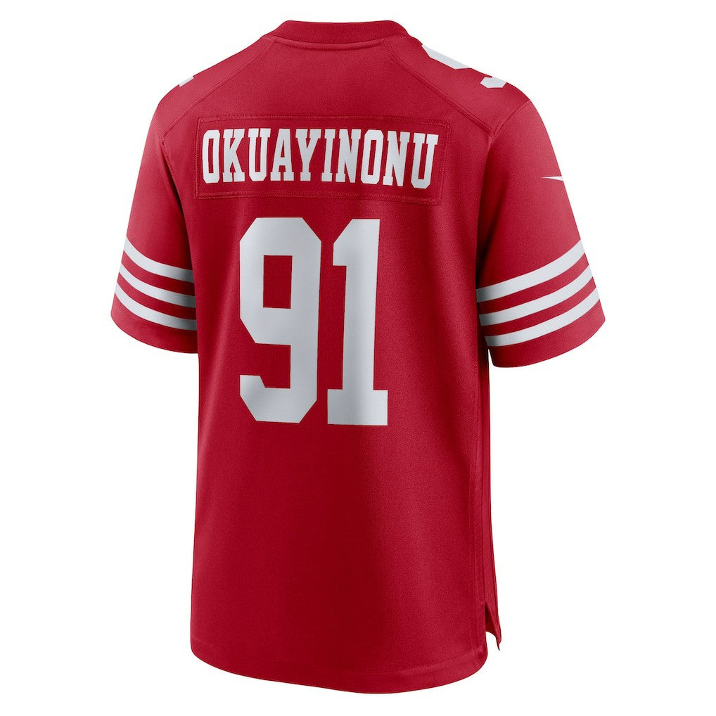 Sam Okuayinonu San Francisco 49ers Team Game Jersey - Scarlet cheap