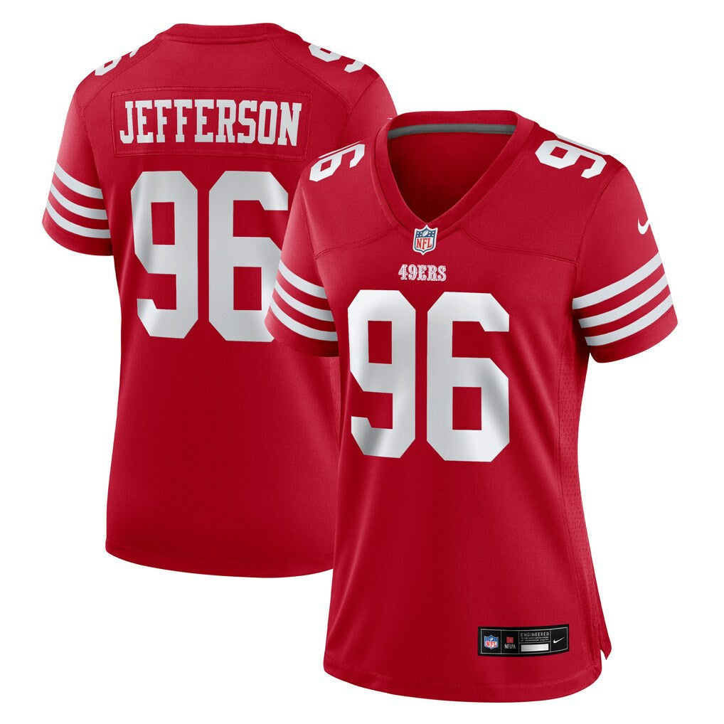 Jordan Jefferson San Francisco 49ers Women's Team Game Jersey - Scarlet online