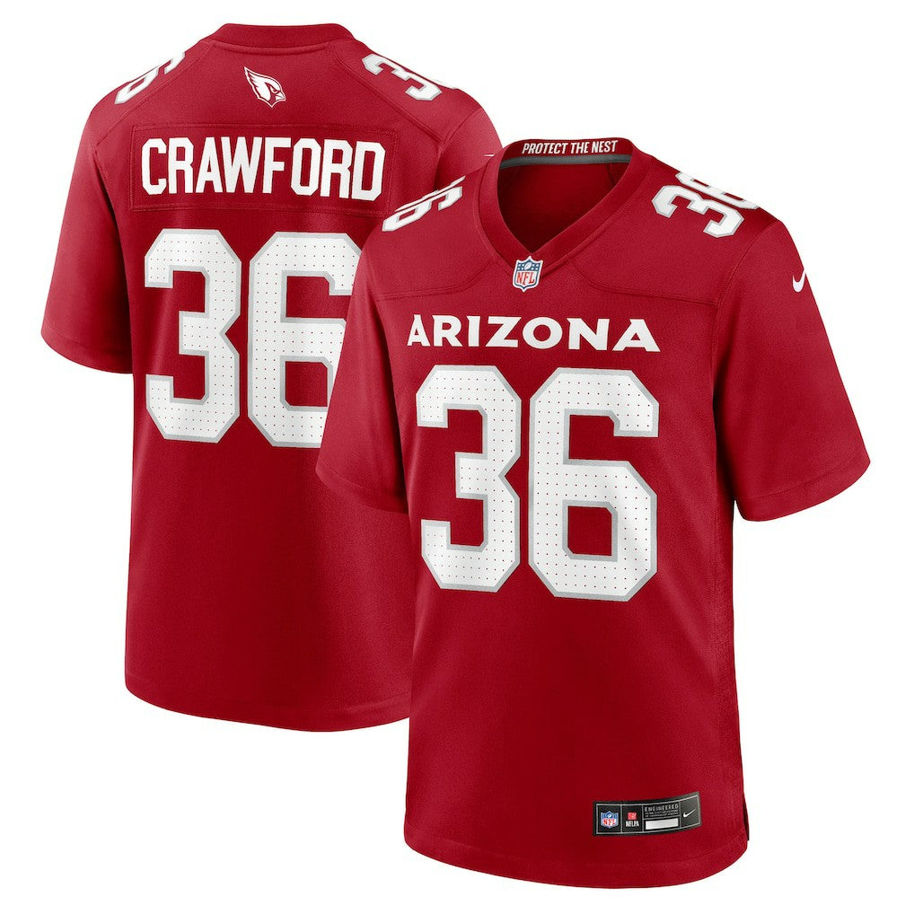 Kitan Crawford Arizona Cardinals Team Game Jersey - Cardinal outlet