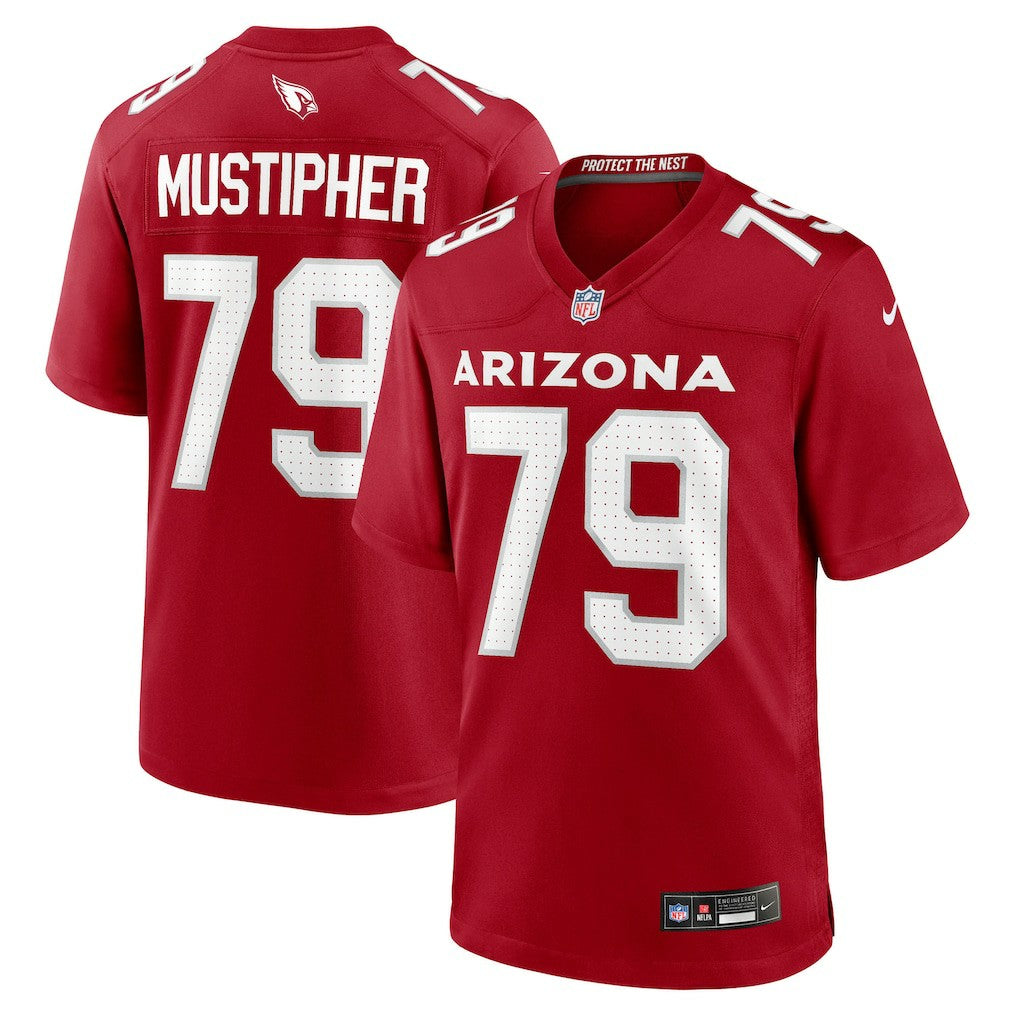 PJ Mustipher Arizona Cardinals Team Game Jersey - Cardinal cheap