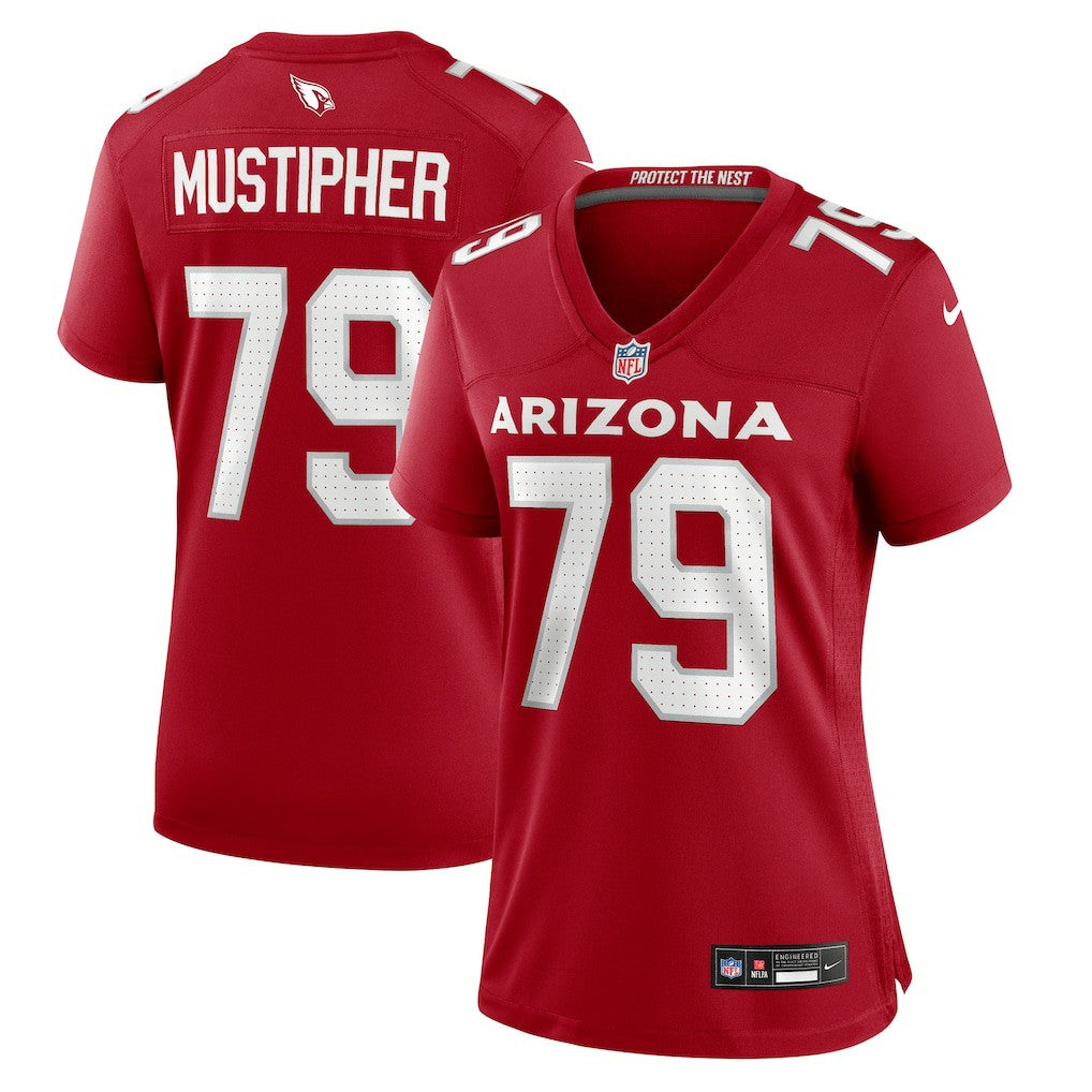 PJ Mustipher Arizona Cardinals Women's Team Game Jersey - Cardinal online