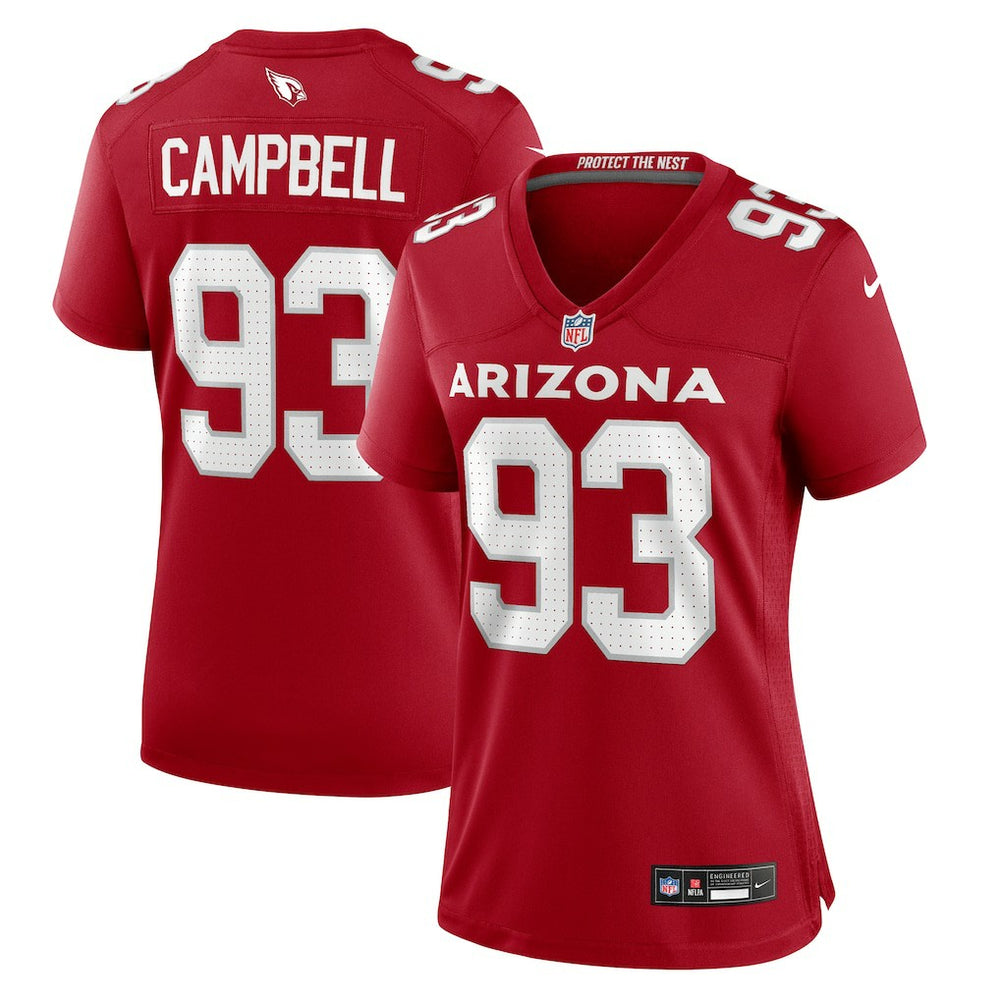Calais Campbell Arizona Cardinals Women's Team Game Jersey - Cardinal sale