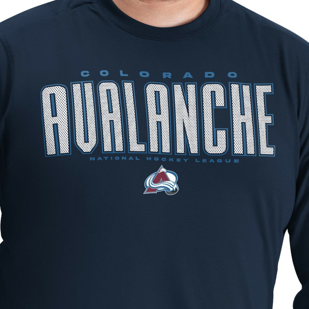 Colorado Avalanche G-III Sports by Carl Banks Adaptive Mesh Effect Long Sleeve T-Shirt - Navy T-shirts