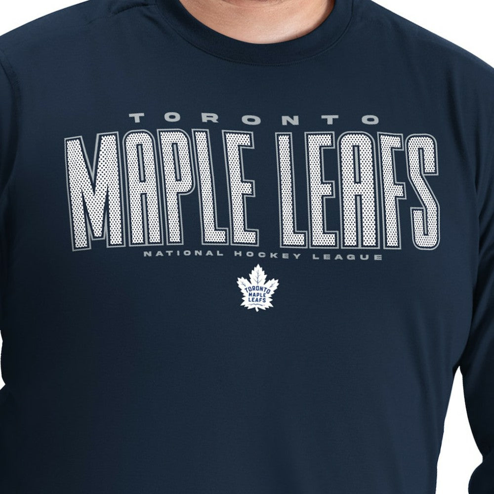 Toronto Maple Leafs G-III Sports by Carl Banks Adaptive Mesh Effect Long Sleeve T-Shirt - Blue T-shirts
