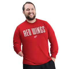 Detroit Red Wings G-III Sports by Carl Banks Adaptive Mesh Effect Long Sleeve T-Shirt - Red T-shirts