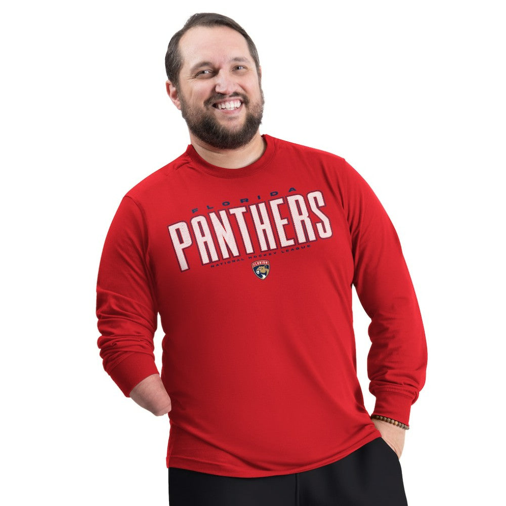 Florida Panthers G-III Sports by Carl Banks Adaptive Mesh Effect Long Sleeve T-Shirt - Red T-shirts