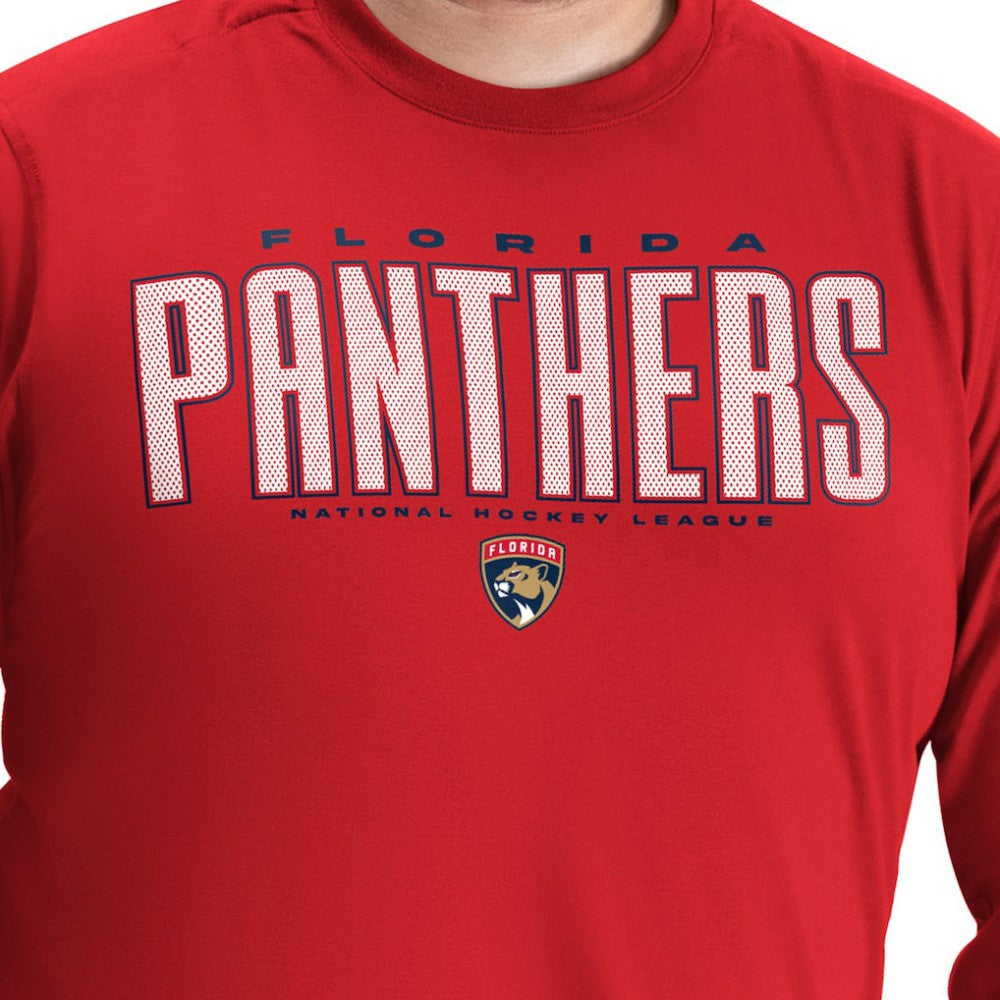 Florida Panthers G-III Sports by Carl Banks Adaptive Mesh Effect Long Sleeve T-Shirt - Red T-shirts