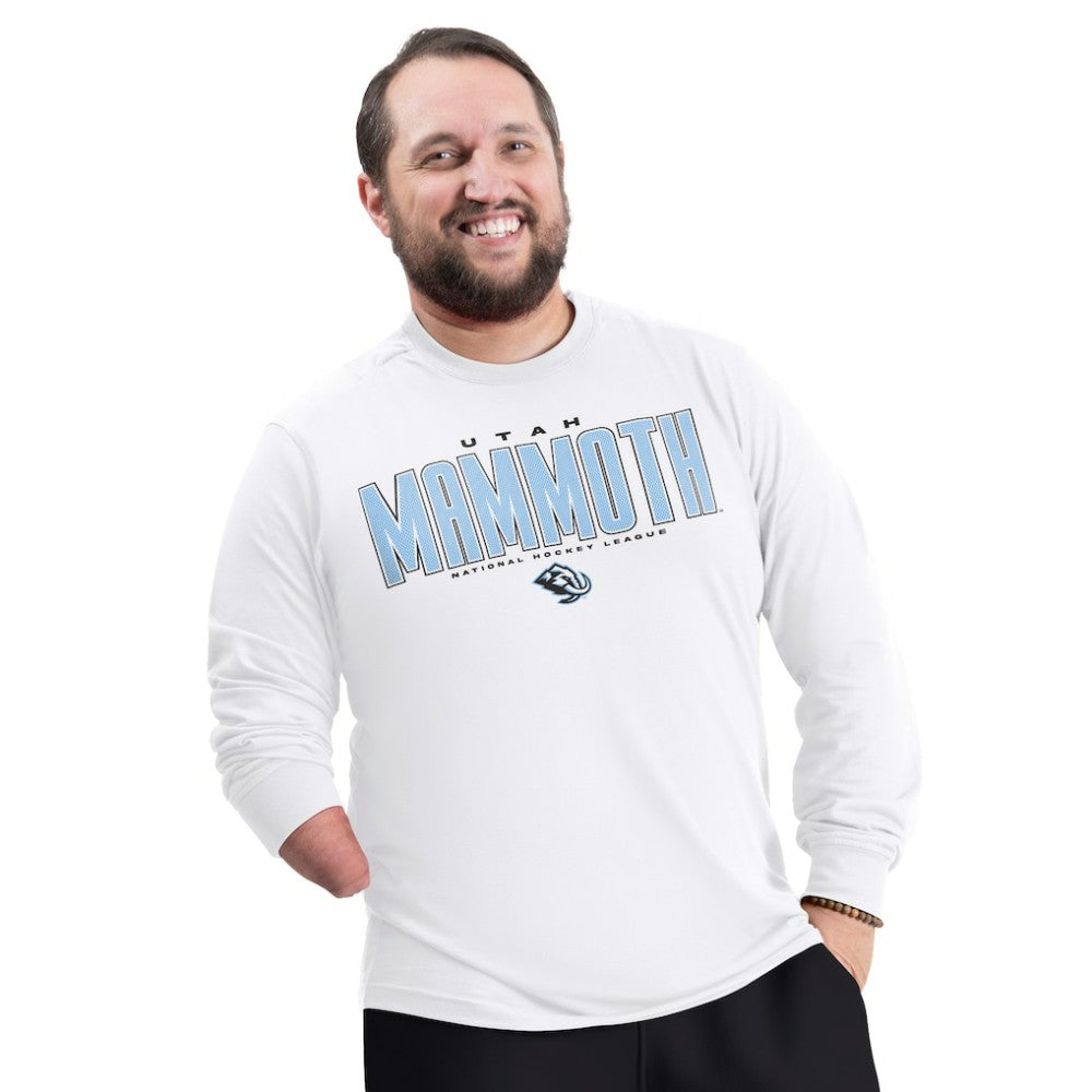 Utah Mammoth G-III Sports by Carl Banks Adaptive Mesh Effect Long Sleeve T-Shirt - White T-shirts