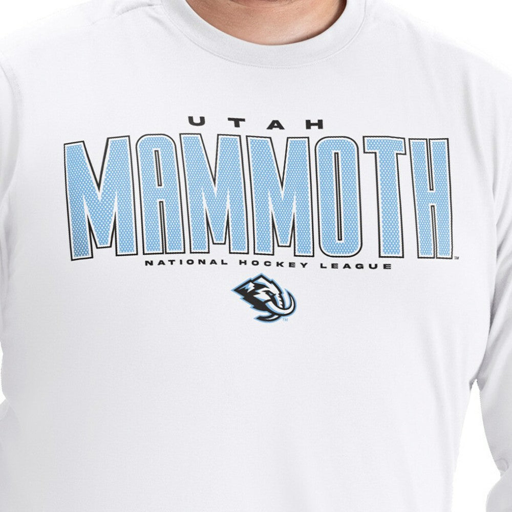 Utah Mammoth G-III Sports by Carl Banks Adaptive Mesh Effect Long Sleeve T-Shirt - White T-shirts