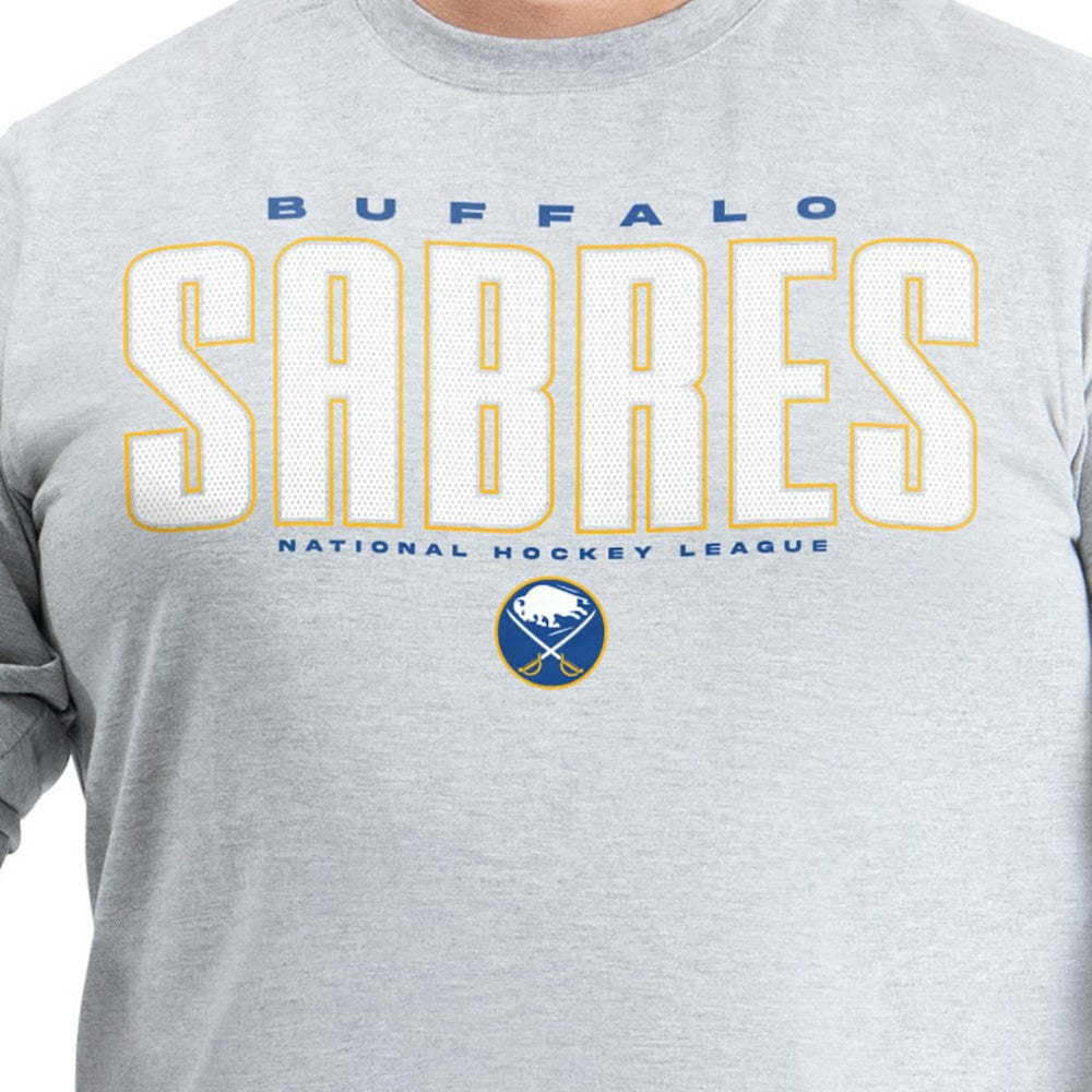 Buffalo Sabres G-III Sports by Carl Banks Adaptive Mesh Effect Long Sleeve T-Shirt - Gray T-shirts