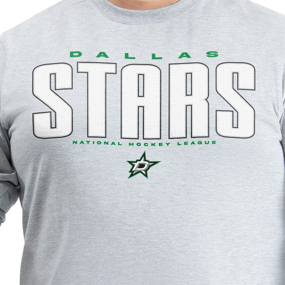 Dallas Stars G-III Sports by Carl Banks Adaptive Mesh Effect Long Sleeve T-Shirt - Gray T-shirts