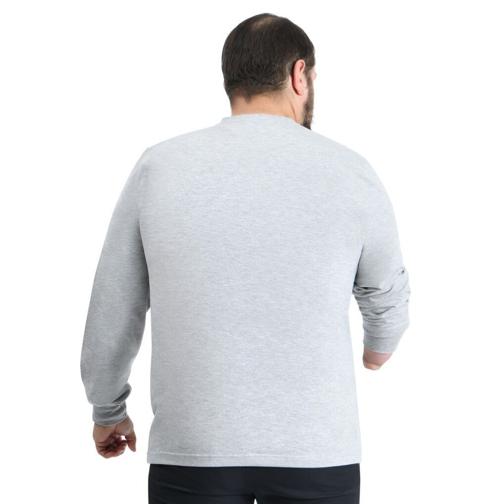 New York Islanders G-III Sports by Carl Banks Adaptive Mesh Effect Long Sleeve T-Shirt - Gray T-shirts