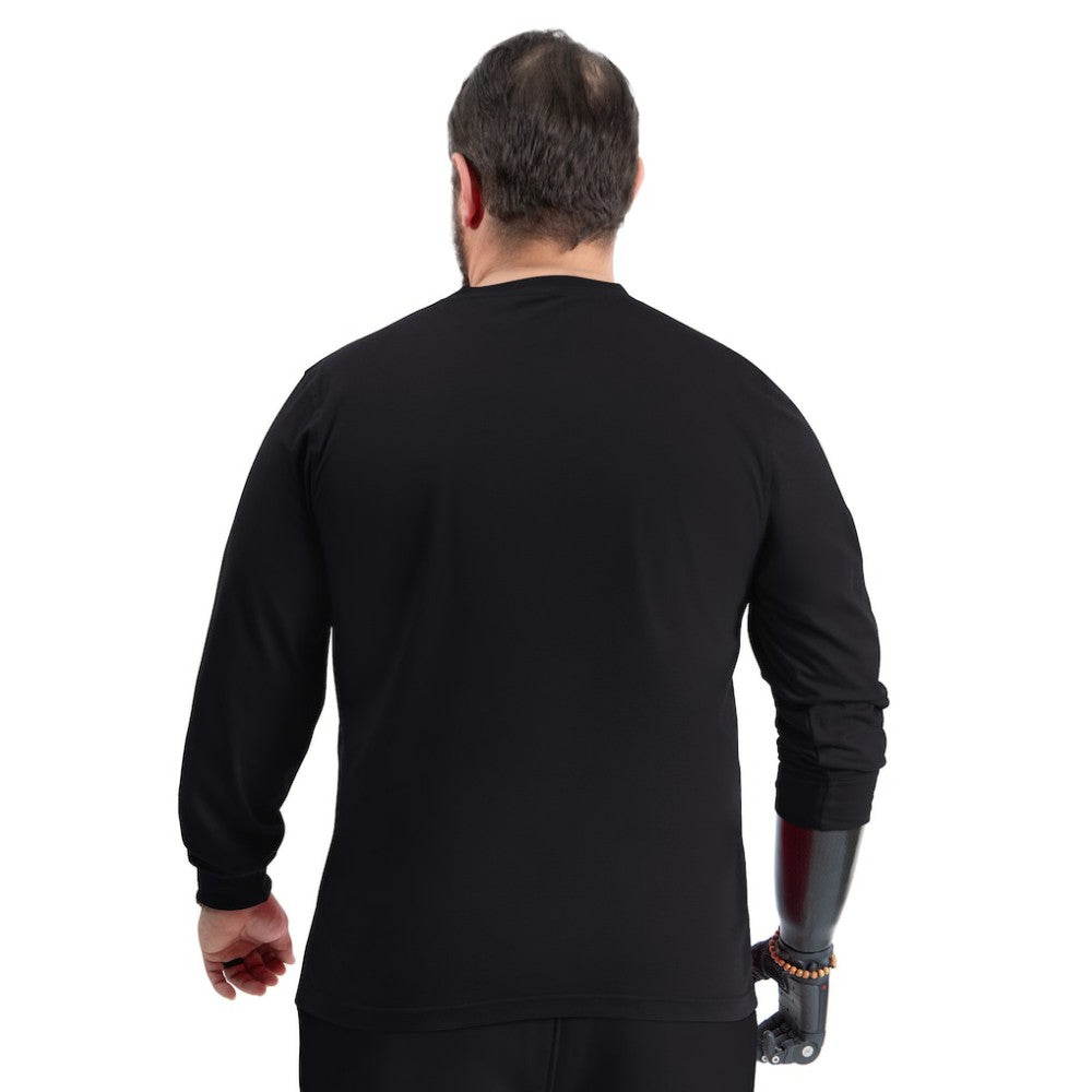 Los Angeles Kings G-III Sports by Carl Banks Adaptive Mesh Effect Long Sleeve T-Shirt - Black T-shirts
