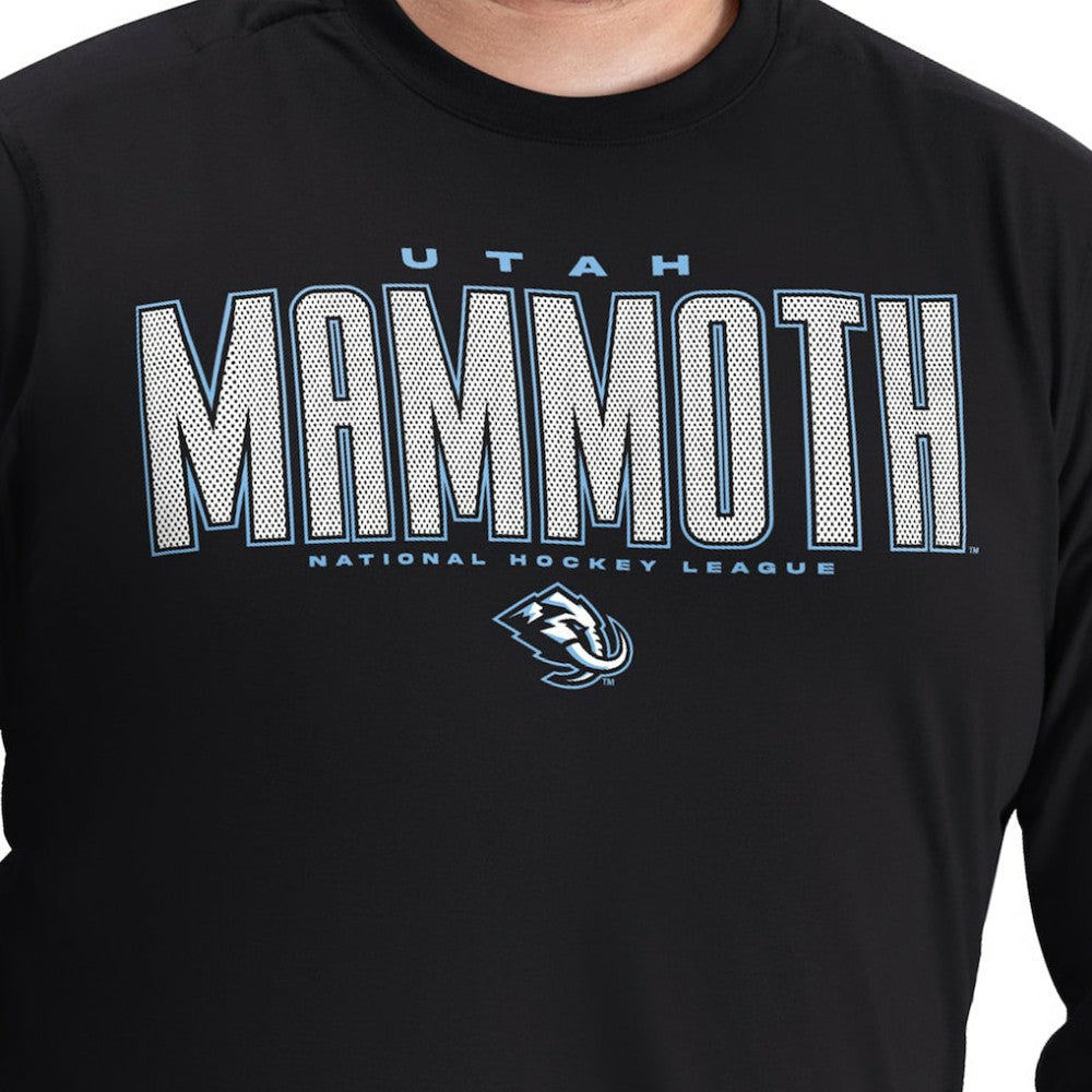 Utah Mammoth G-III Sports by Carl Banks Adaptive Mesh Effect Long Sleeve T-Shirt - Black T-shirts
