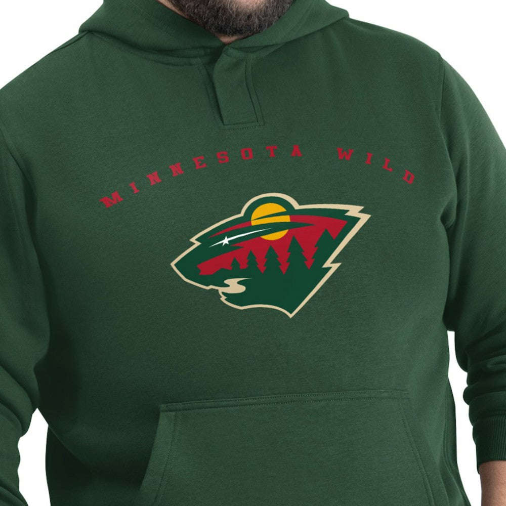 Minnesota Wild G-III Sports by Carl Banks Adaptive Classic Team Arc Fleece Hoodie - Green Hoodies