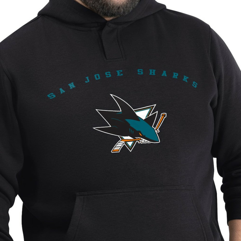 San Jose Sharks G-III Sports by Carl Banks Adaptive Classic Team Arc Fleece Hoodie - Black Hoodies