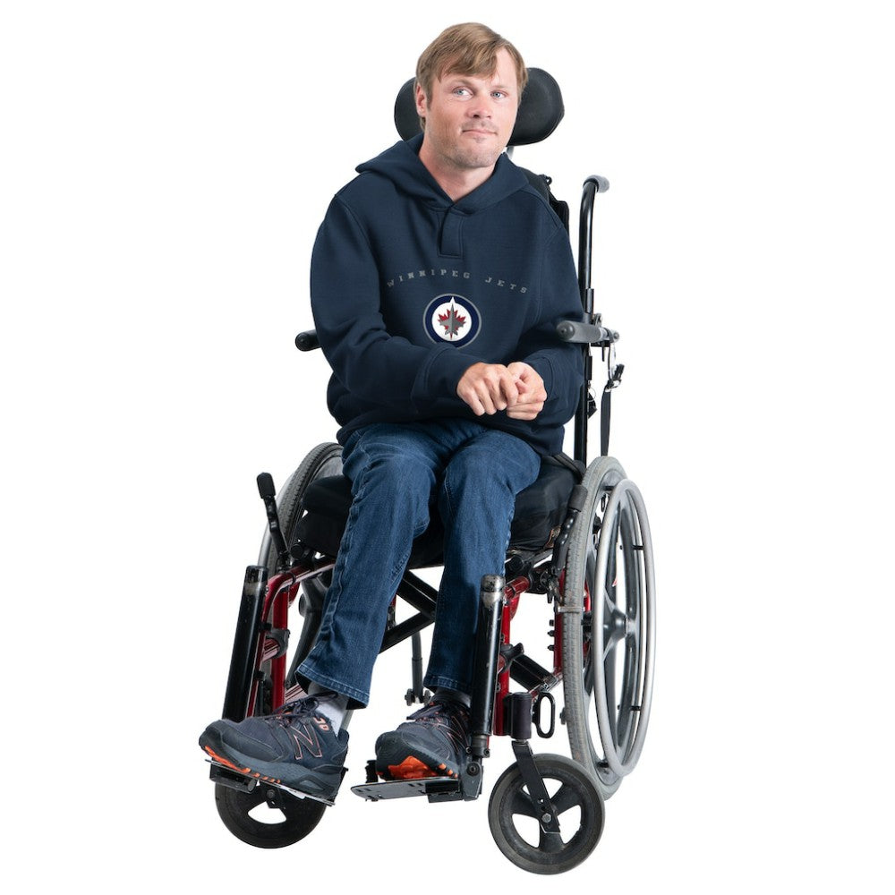 Winnipeg Jets G-III Sports by Carl Banks Adaptive Classic Team Arc Fleece Hoodie - Navy Hoodies