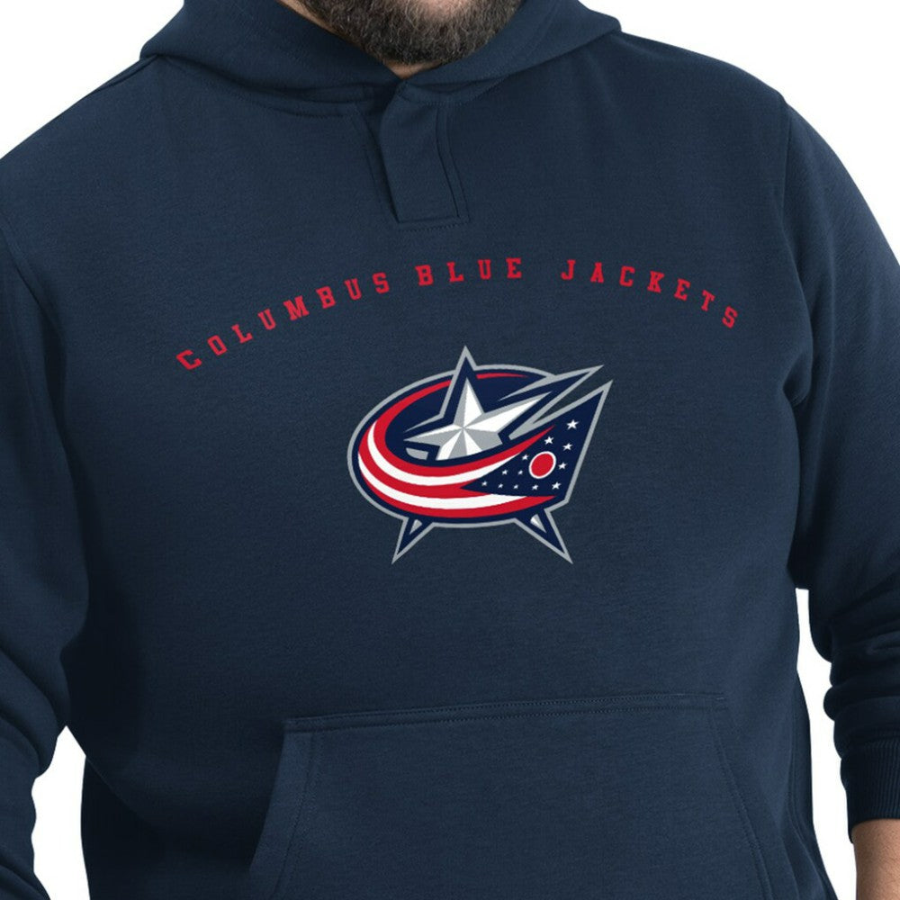 Columbus Blue Jackets G-III Sports by Carl Banks Adaptive Classic Team Arc Fleece Hoodie - Navy Hoodies