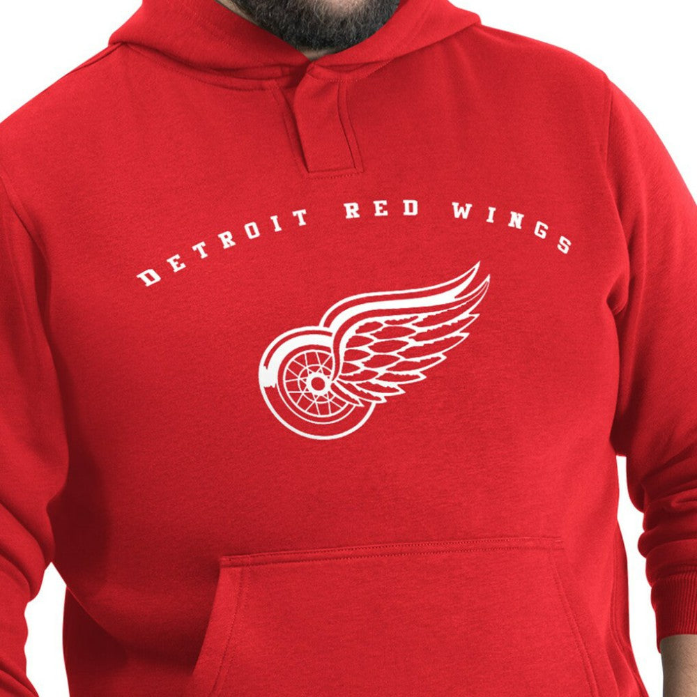 Detroit Red Wings G-III Sports by Carl Banks Adaptive Classic Team Arc Fleece Hoodie - Red Hoodies