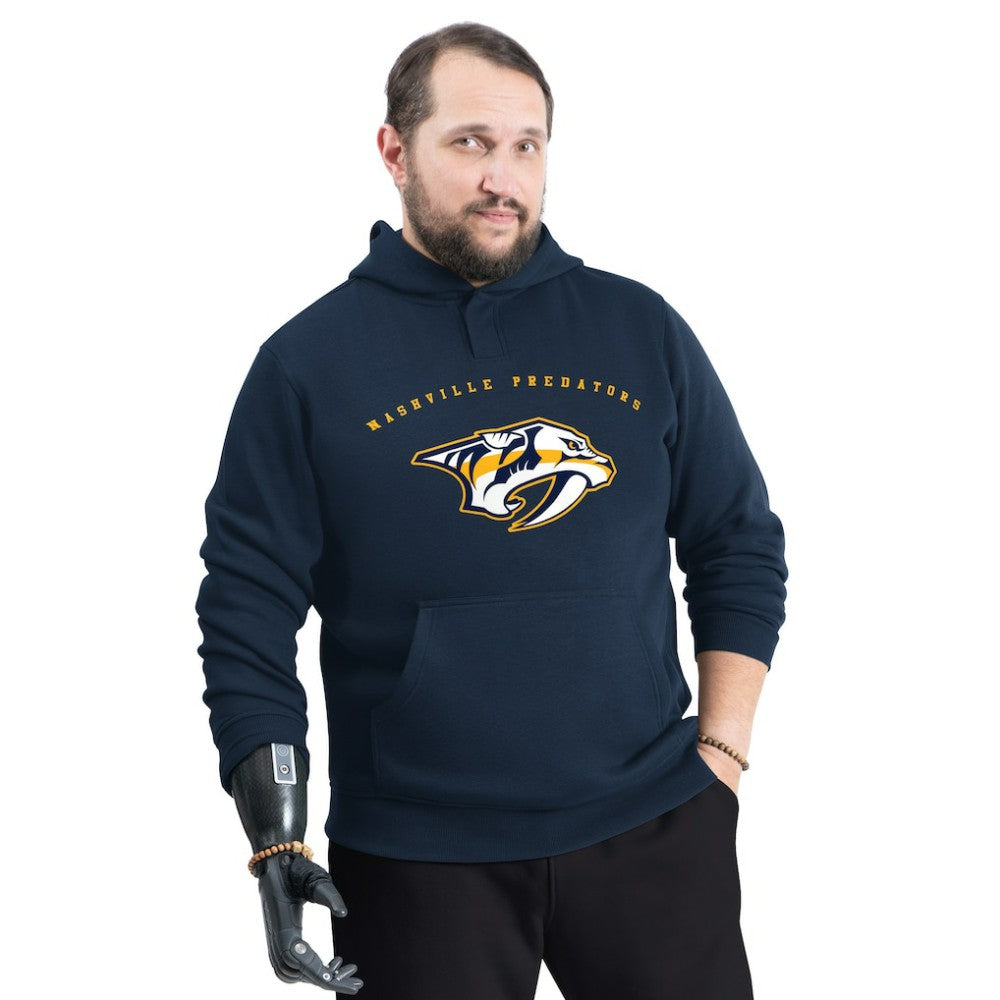Nashville Predators G-III Sports by Carl Banks Adaptive Classic Team Arc Fleece Hoodie - Navy Hoodies
