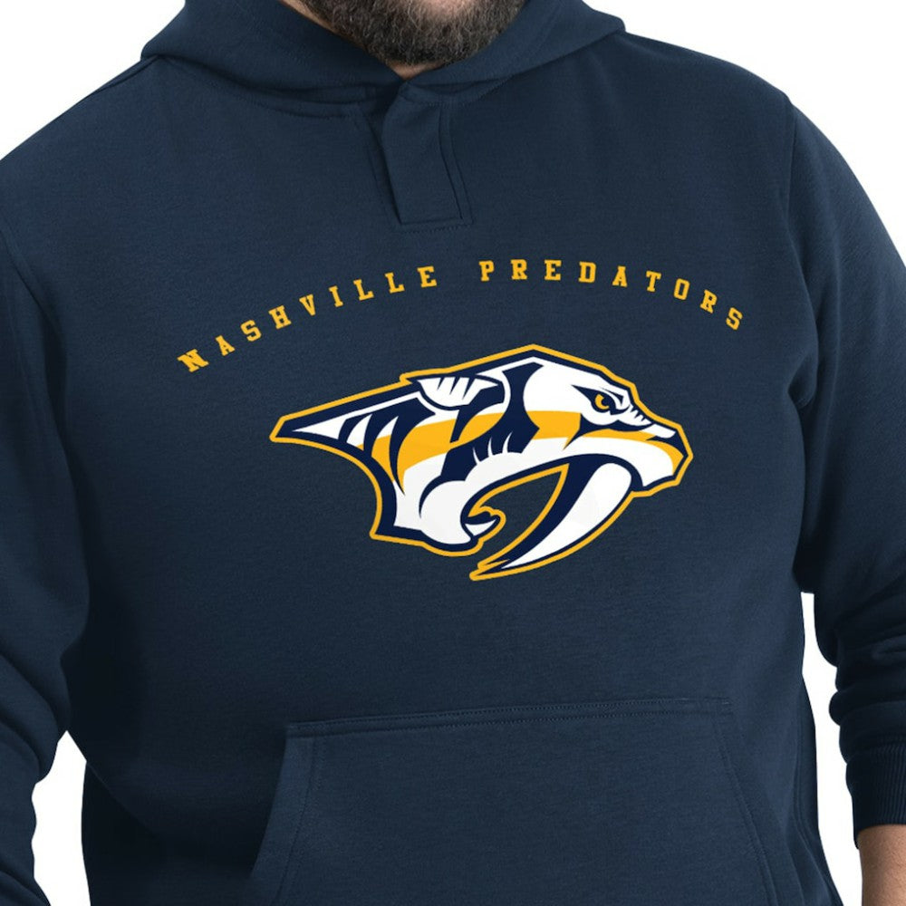 Nashville Predators G-III Sports by Carl Banks Adaptive Classic Team Arc Fleece Hoodie - Navy Hoodies