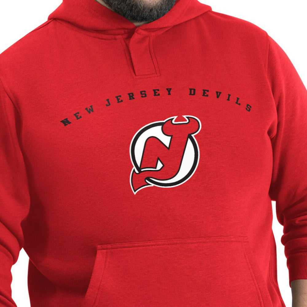 New Jersey Devils G-III Sports by Carl Banks Adaptive Classic Team Arc Fleece Hoodie - Red Jerseys