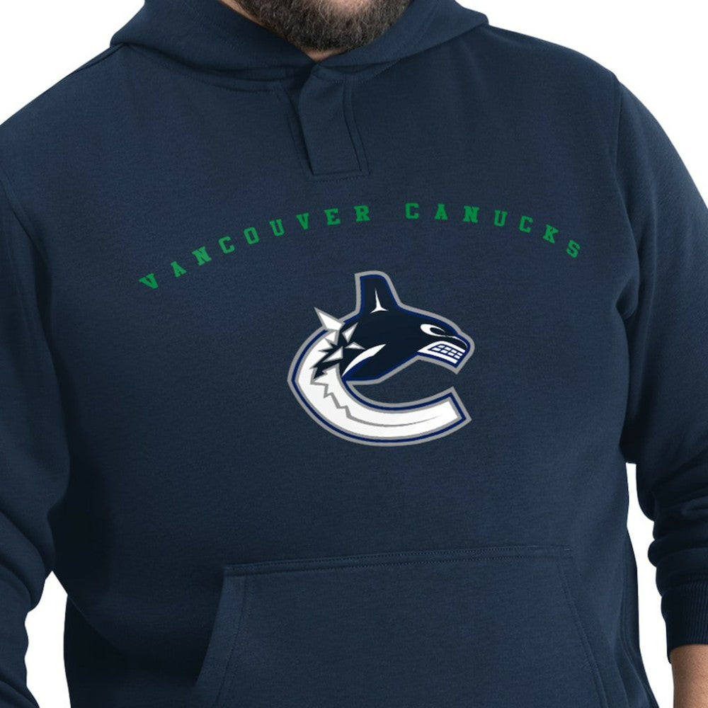 Vancouver Canucks G-III Sports by Carl Banks Adaptive Classic Team Arc Fleece Hoodie - Navy Hoodies