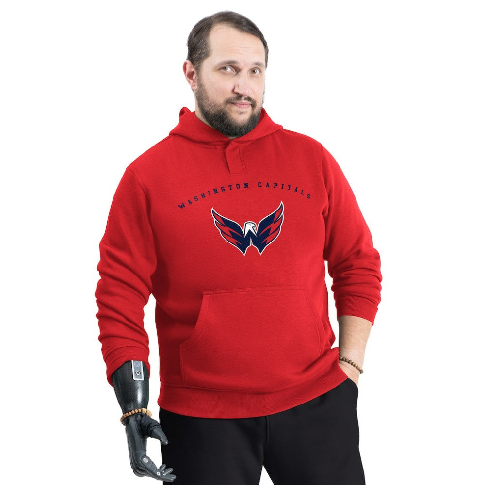 Washington Capitals G-III Sports by Carl Banks Adaptive Classic Team Arc Fleece Hoodie - Red Hoodies
