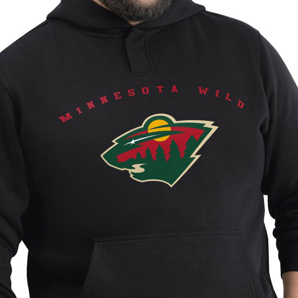 Minnesota Wild G-III Sports by Carl Banks Adaptive Classic Team Arc Fleece Hoodie - Black Hoodies