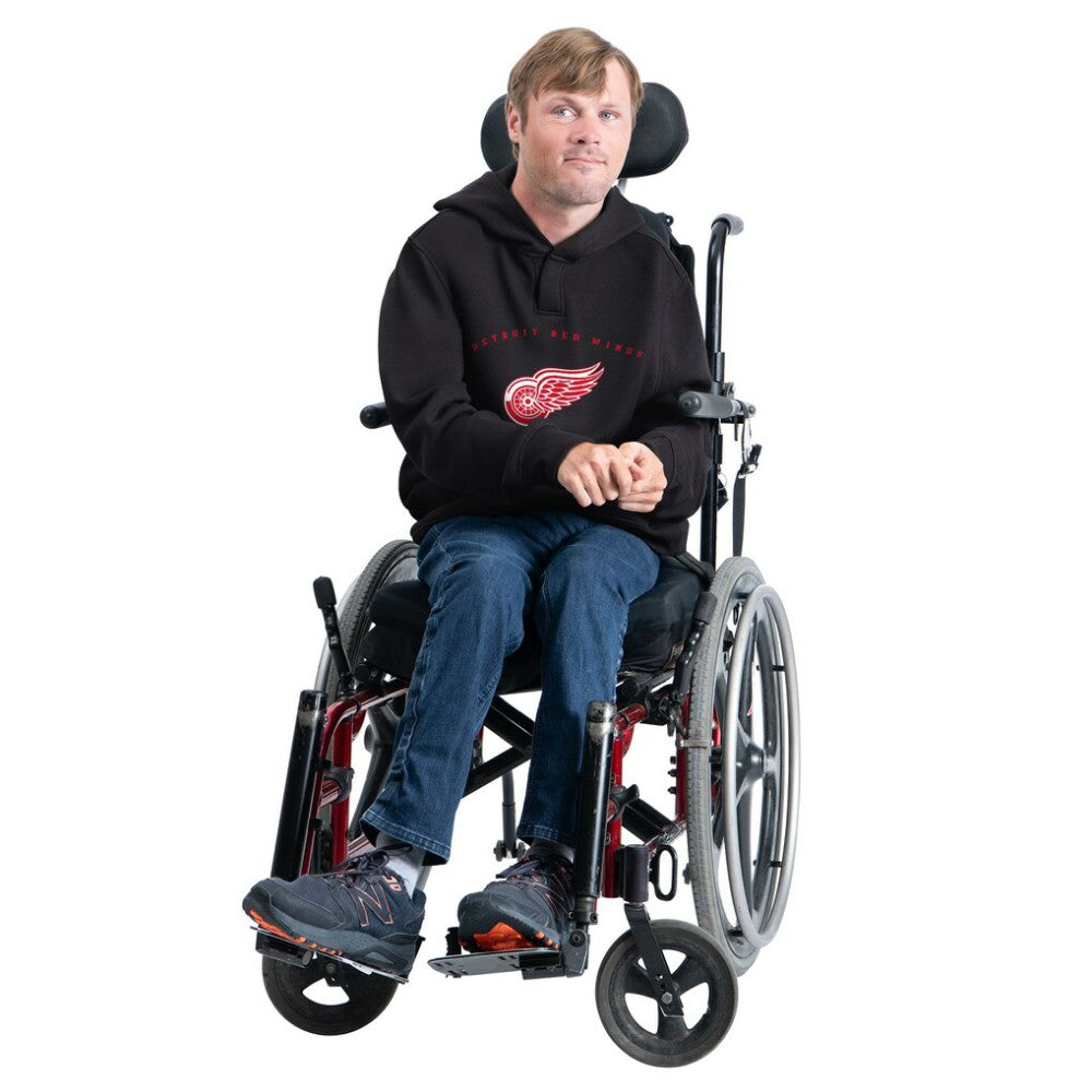 Detroit Red Wings G-III Sports by Carl Banks Adaptive Classic Team Arc Fleece Hoodie - Black Hoodies