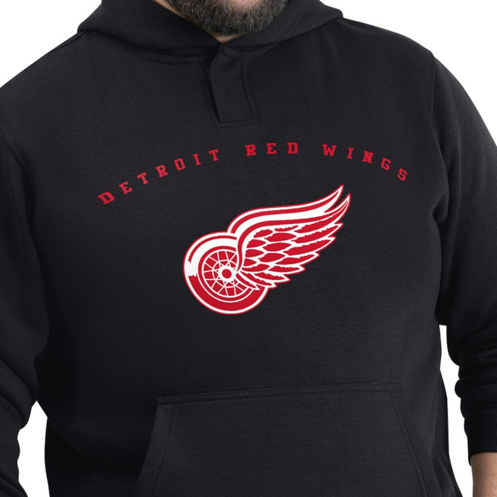 Detroit Red Wings G-III Sports by Carl Banks Adaptive Classic Team Arc Fleece Hoodie - Black Hoodies