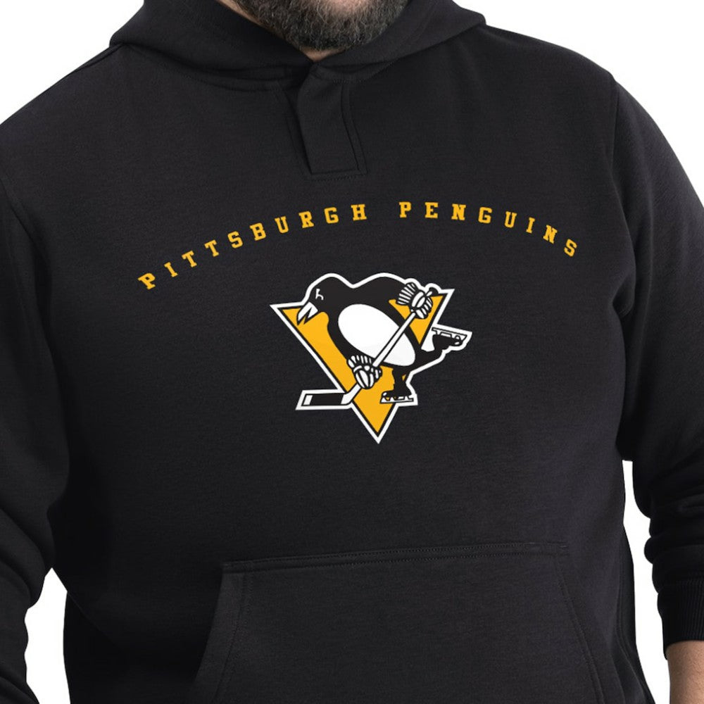 Pittsburgh Penguins G-III Sports by Carl Banks Adaptive Classic Team Arc Fleece Hoodie - Black Hoodies