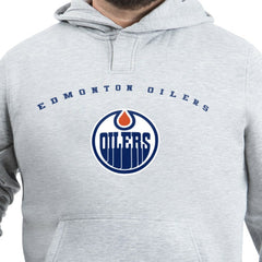 Edmonton Oilers G-III Sports by Carl Banks Adaptive Classic Team Arc Fleece Hoodie - Gray Hoodies