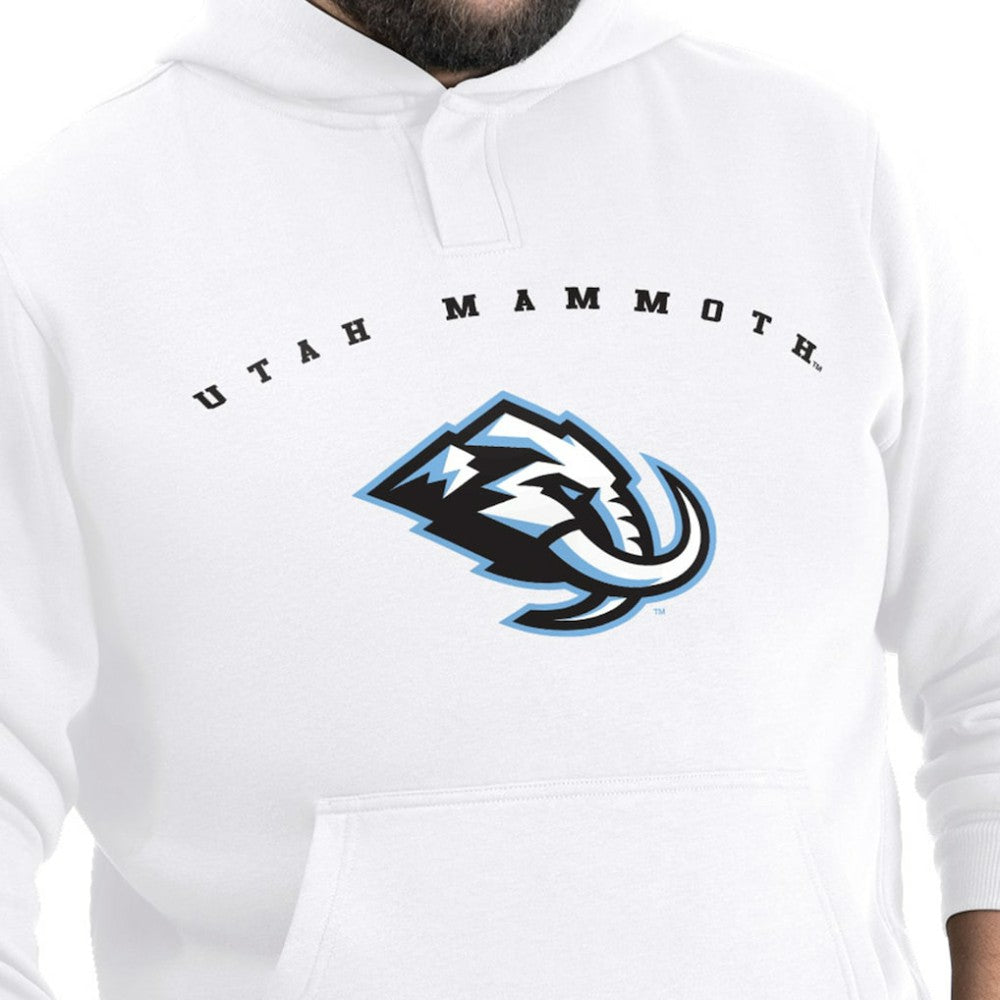 Utah Mammoth G-III Sports by Carl Banks Adaptive Classic Team Arc Fleece Hoodie - White Hoodies