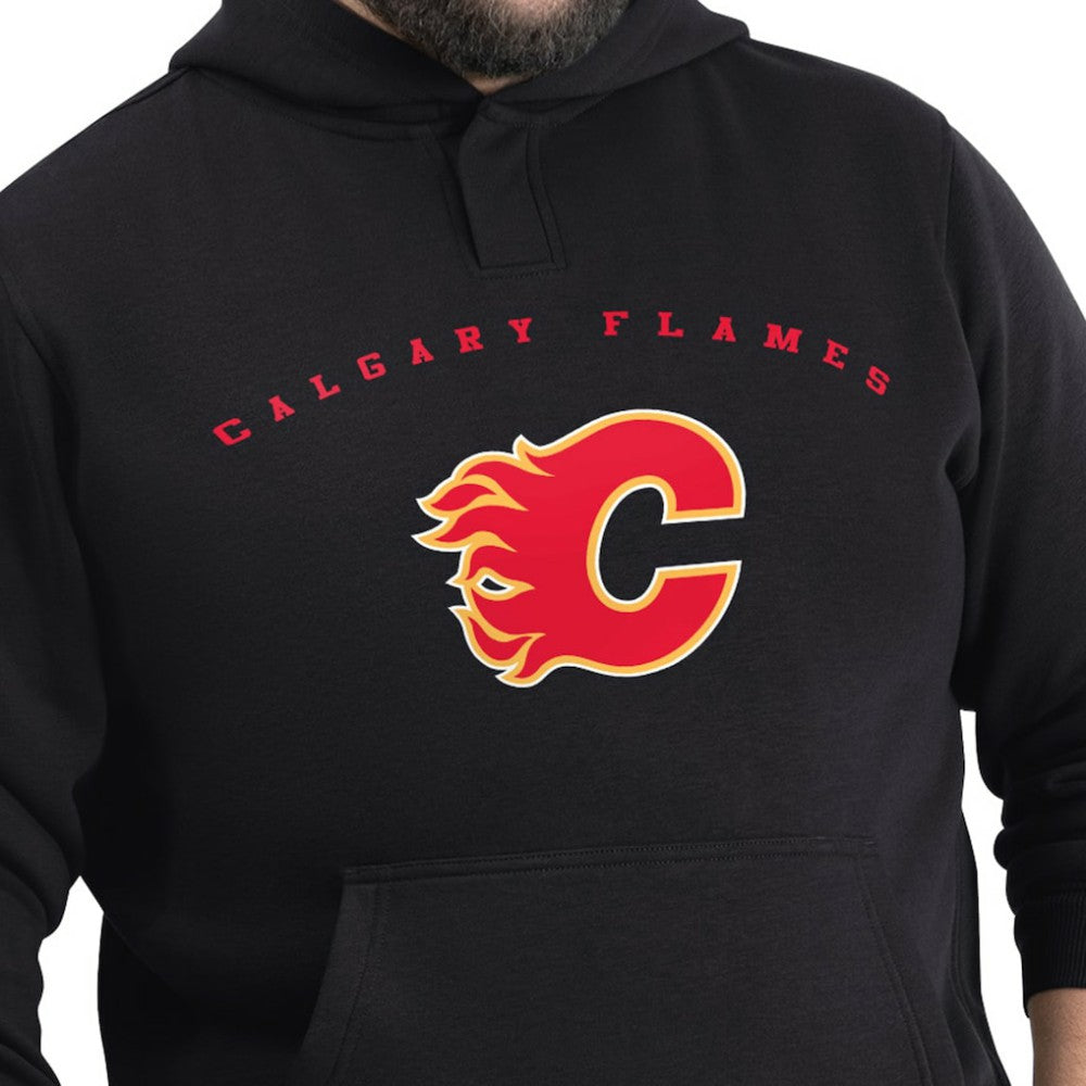 Calgary Flames G-III Sports by Carl Banks Adaptive Classic Team Arc Fleece Hoodie - Black Hoodies
