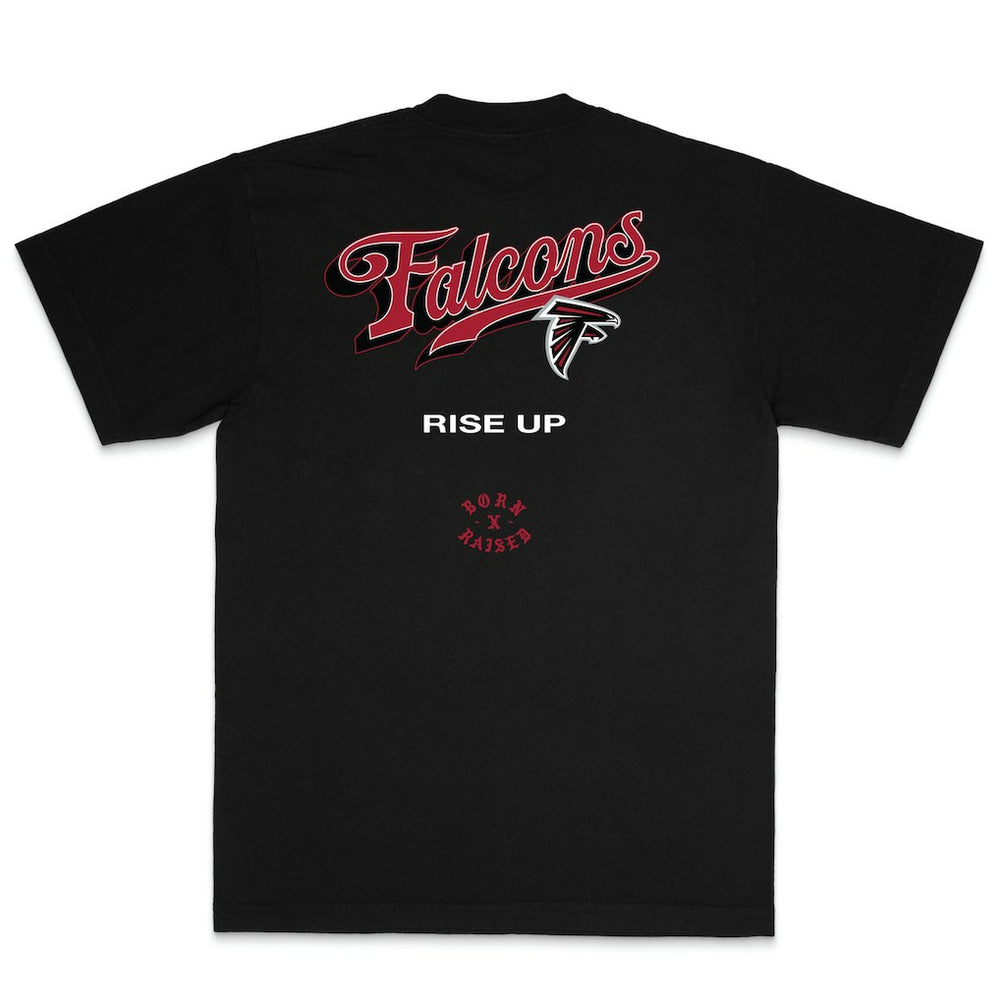 Atlanta Falcons Born x Raised Unisex Pro Script T-Shirt - Black discount
