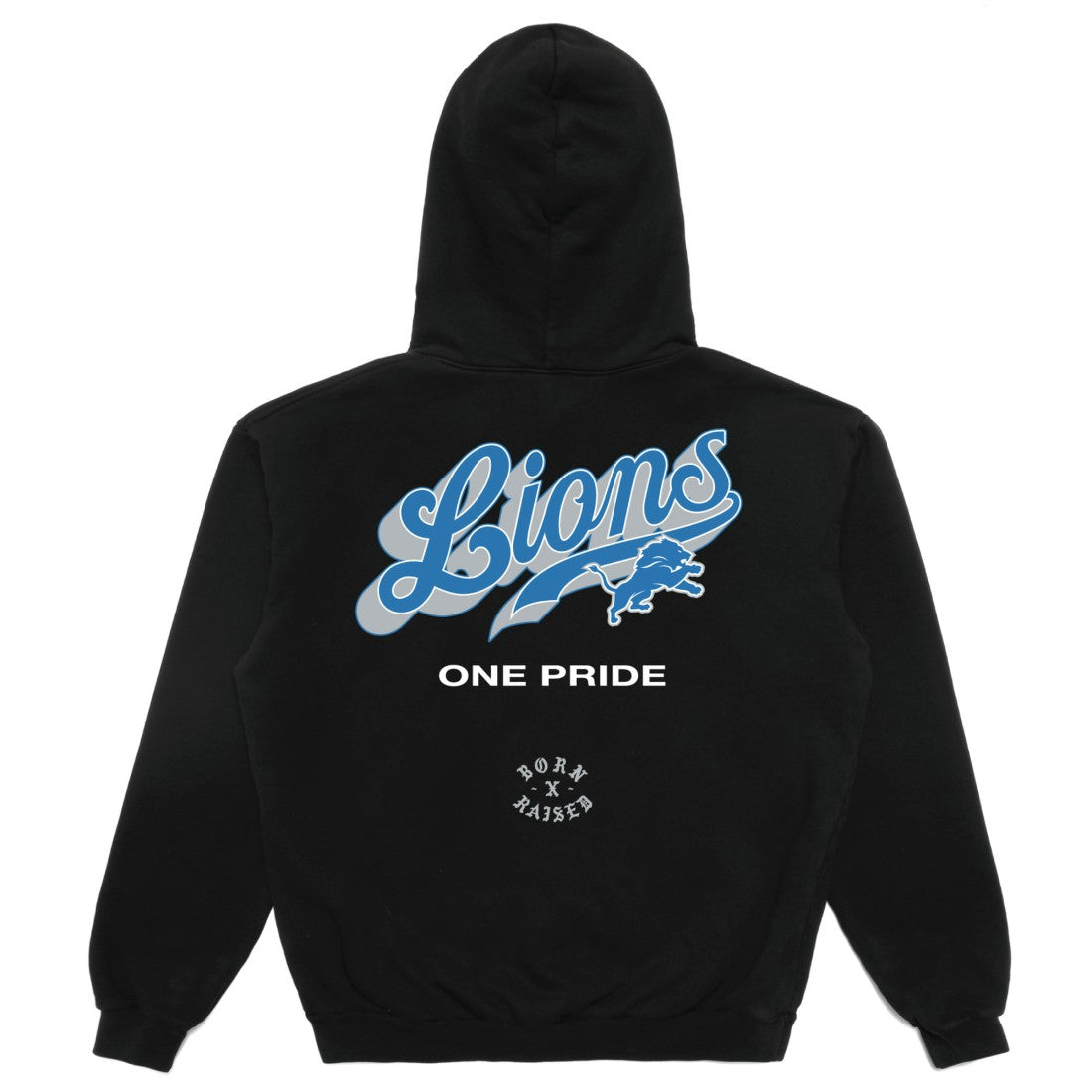 Detroit Lions Born x Raised Unisex Pro Script Hoodie - Black sale