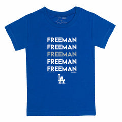 Freddie Freeman Los Angeles Dodgers Tiny Turnip Youth Stacked Graphic T-Shirt Royal