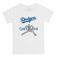 Shohei Ohtani Los Angeles Dodgers Tiny Turnip Youth Pitch Graphic T-Shirt White