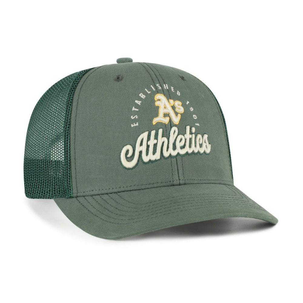 Athletics Pitstop Trucker Adjustable Hat Green