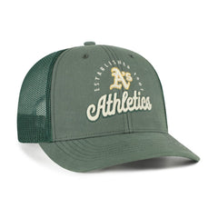 Athletics Pitstop Trucker Adjustable Hat Green