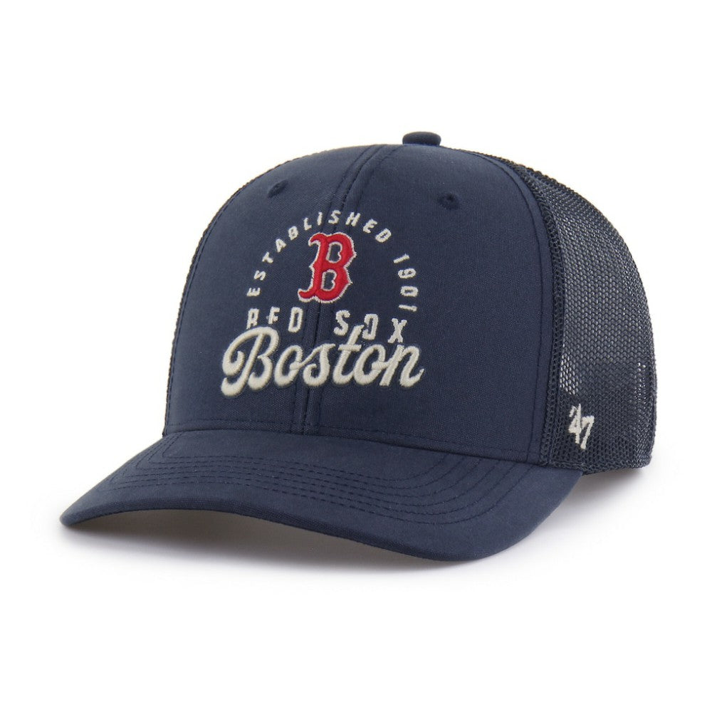 Boston Red Sox Pitstop Trucker Adjustable Hat Navy