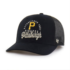 Pittsburgh Pirates Pitstop Trucker Adjustable Hat Black