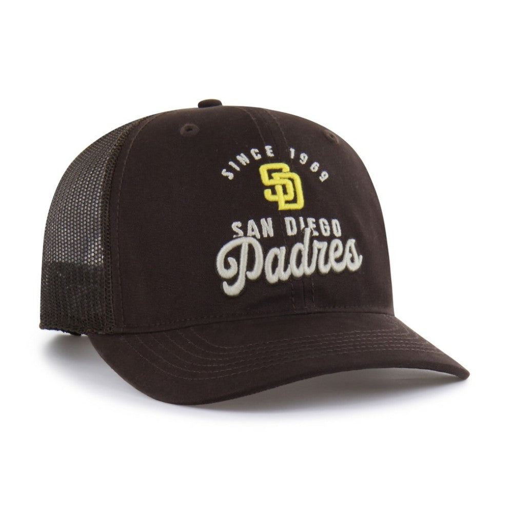 San Diego Padres Pitstop Trucker Adjustable Hat Brown