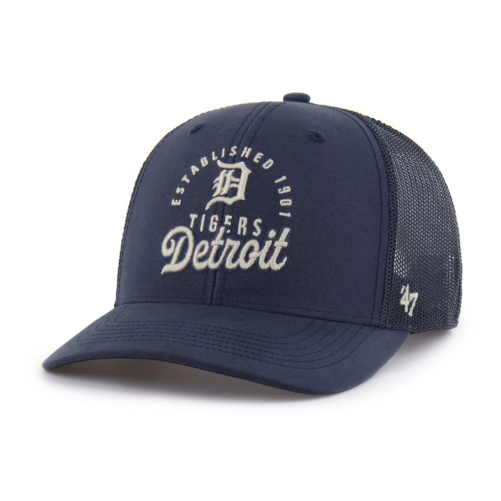 Detroit Tigers Pitstop Trucker Adjustable Hat Navy