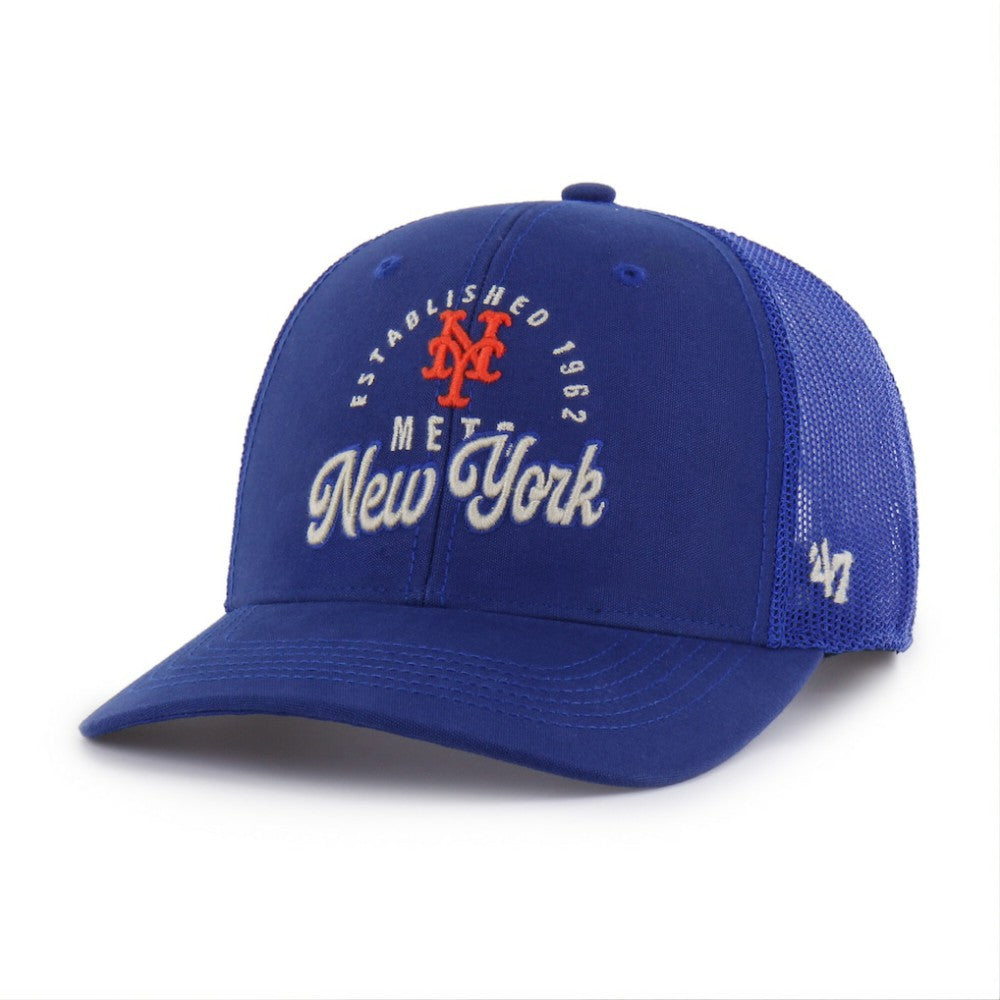New York Mets Pitstop Trucker Adjustable Hat Royal